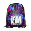 Purple Energy Splatter Drawstring Backpack
