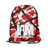 Crimson Weave Drawstring Backpack
