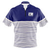 Signature - Blue Wavy Contrast Bowling Jersey