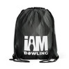 Black Argyle Metal Drawstring Backpack
