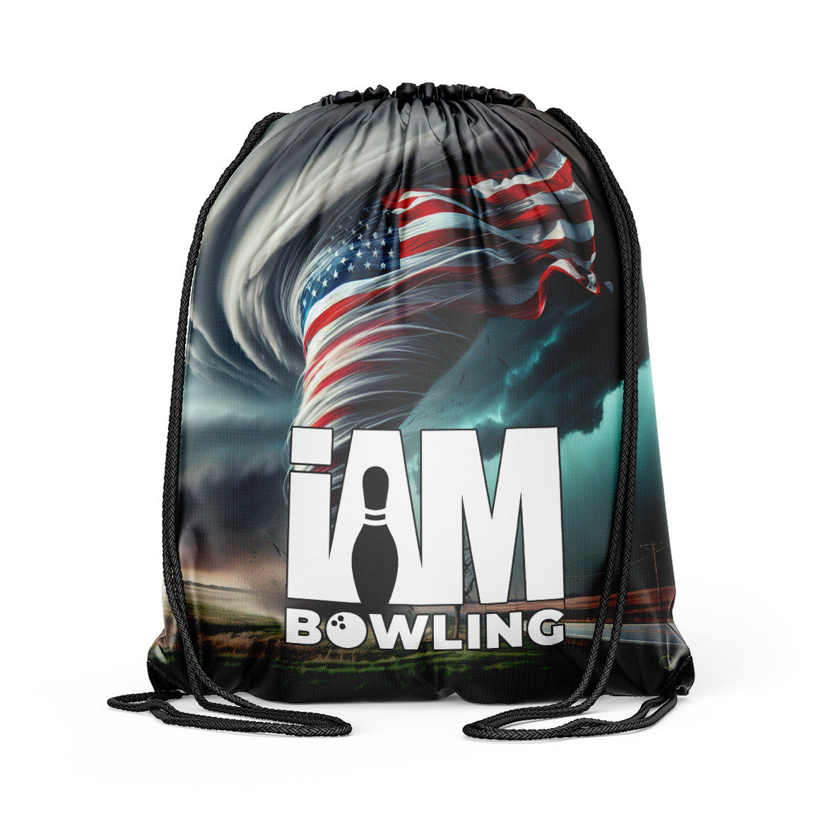 I AM Bowling DS Bowling Drawstring Backpack -Flag Cyclone-IAB
