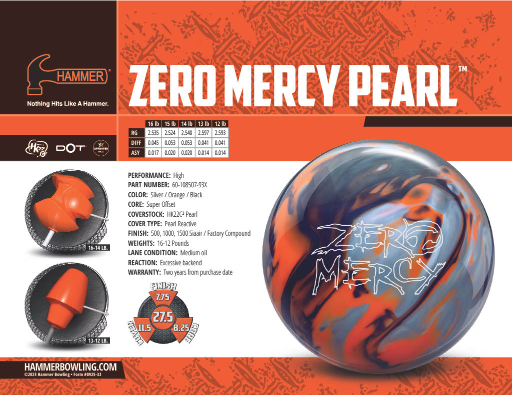 hammer ゼロマーシーパール Hammer Zero Mercy Pearl Bowling Ball
