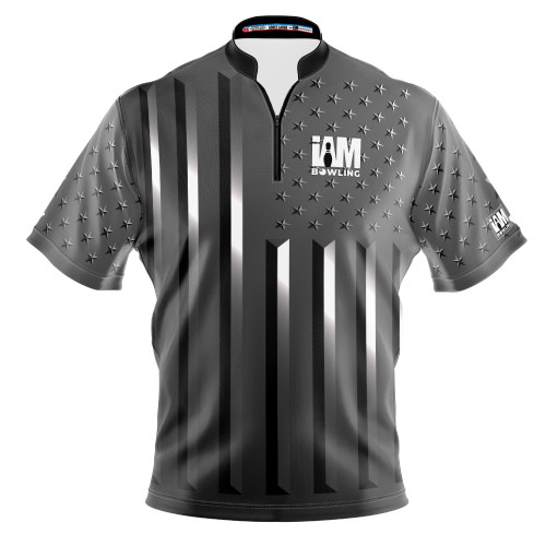 Express Silver American Flag Bowling Jersey