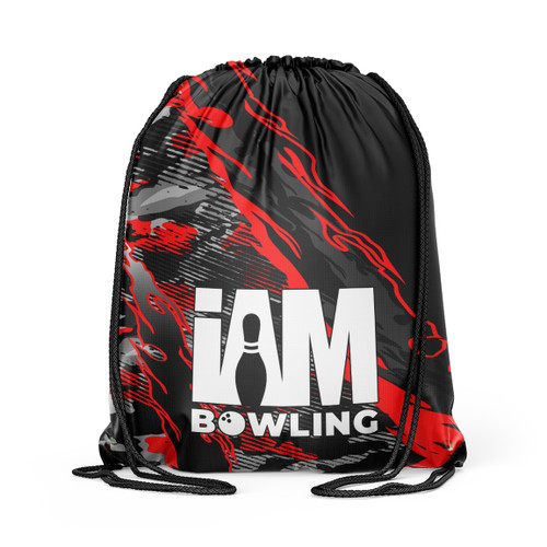 Crimson Camouflage Drawstring Backpack
