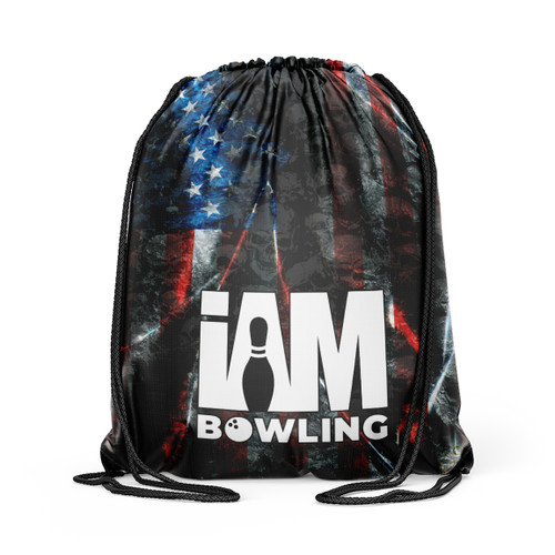 Old Glory Skulls Drawstring Backpack
