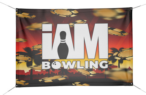 Sunset Poker Chips Banner