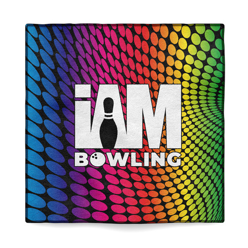Rainbow Wavy Dotscape Microfiber Towel
