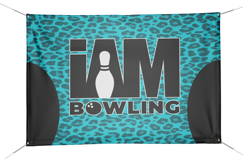 Teal Cheetah Print Banner