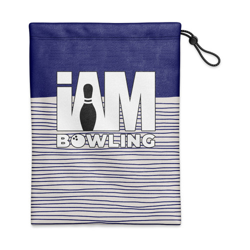 Blue Wavy Contrast Shoe Bag
