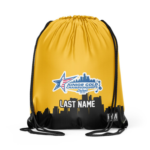Jr Gold 2024 Official DS Bowling Drawstring Backpack - JG145