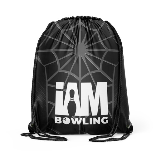 Black Web Drawstring Backpack
