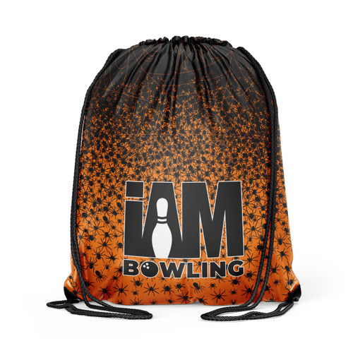 Black & Orange Spiders Drawstring Backpack
