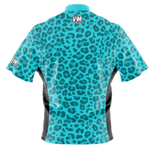 Express Teal Cheetah Print Bowling Jersey