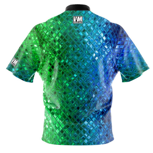Express Sapphire and Emerald Mosaic Bowling Jersey