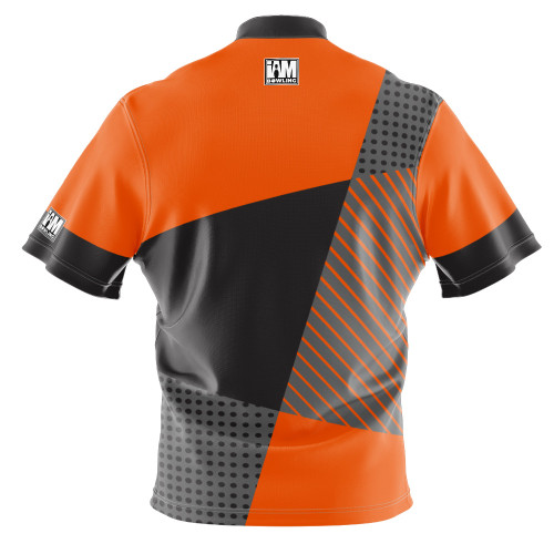 Express Gray & Orange Mosaic Bowling Jersey
