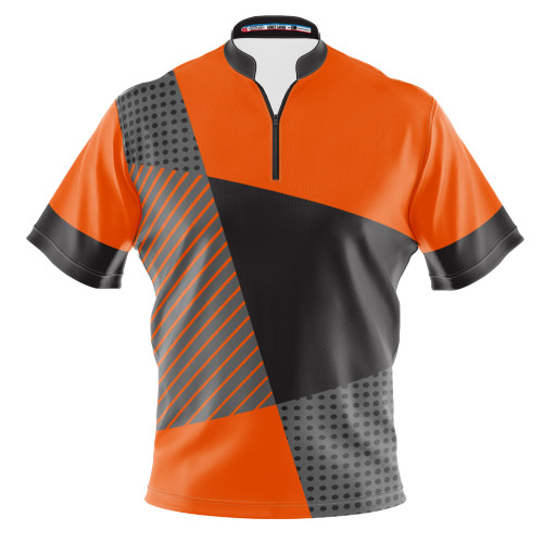 Build Your Own Gray & Orange Mosaic Bowling Jersey