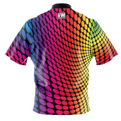 Build Your Own Rainbow Wavy Dotscape Bowling Jersey