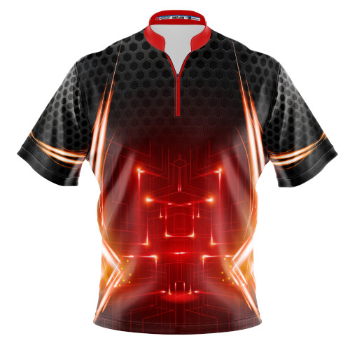 Build Your Own Red Neon Matrix Bowling Jersey