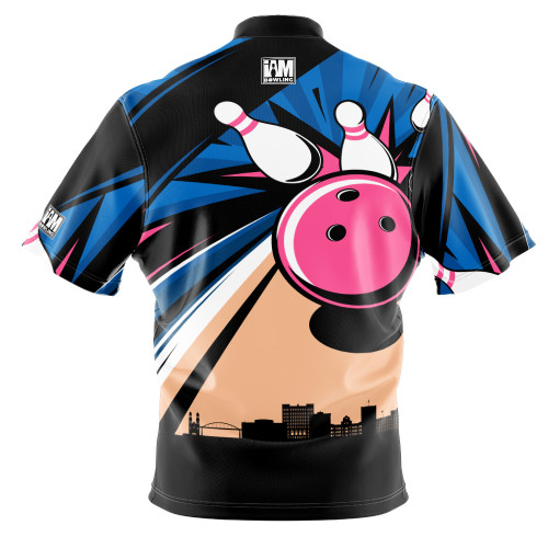 Official Junior Gold 2025 Blue Strike Over the Bay Bowling Jersey