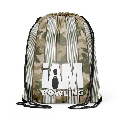 Striped Army Camo Drawstring Backpack
