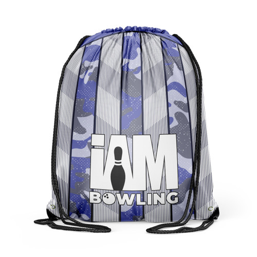 Striped Navy Camo Drawstring Backpack
