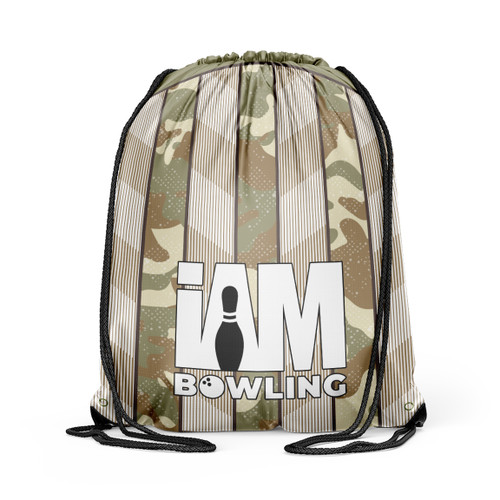 Striped Marines Camo Drawstring Backpack
