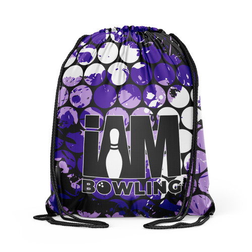 Violet Bubblegrid Drawstring Backpack
