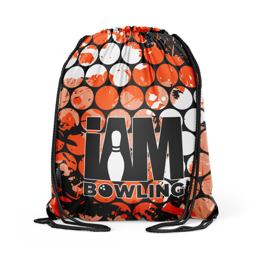 Orange Bubblegrid Drawstring Backpack
