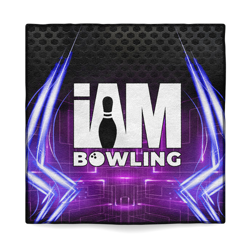 Purple Neon Matrix Microfiber Towel
