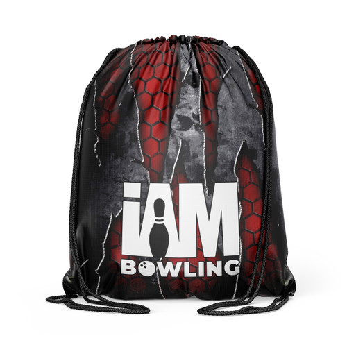 Red Metal Flux Drawstring Backpack
