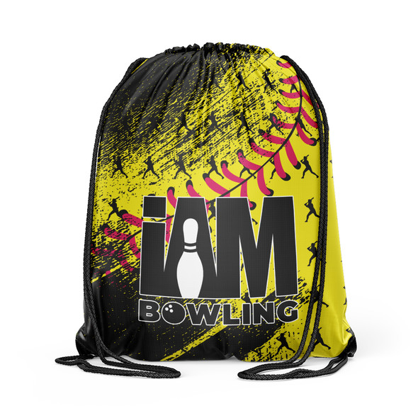 Softball Batter Drawstring Backpack
