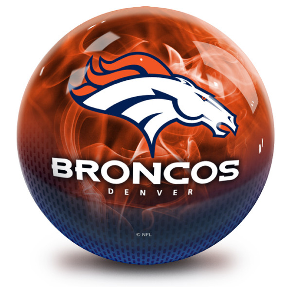 OTB NFL Denver Broncos On Fire Bowling Ball