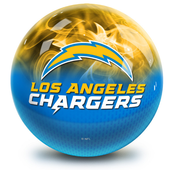 OTB NFL LA Chargers On Fire Bowling Ball