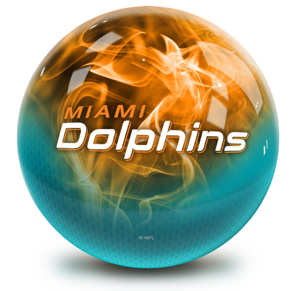 OTB NFL Miami Dolphins On Fire Bowling Ball