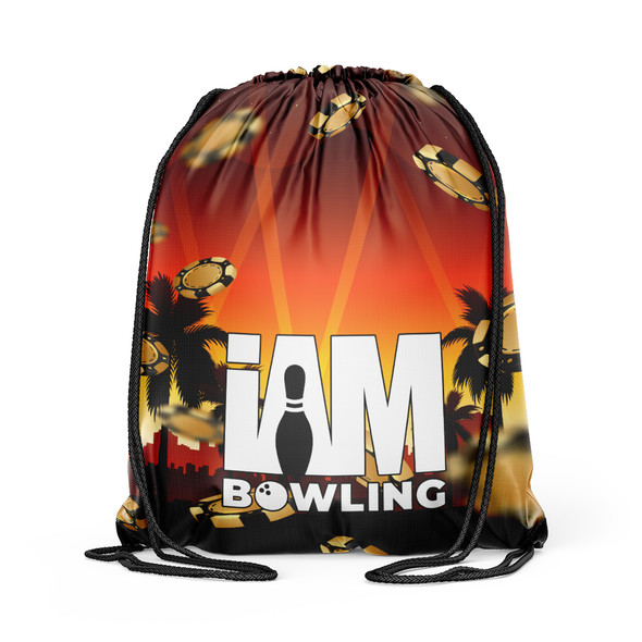 Sunset Poker Chips Drawstring Backpack