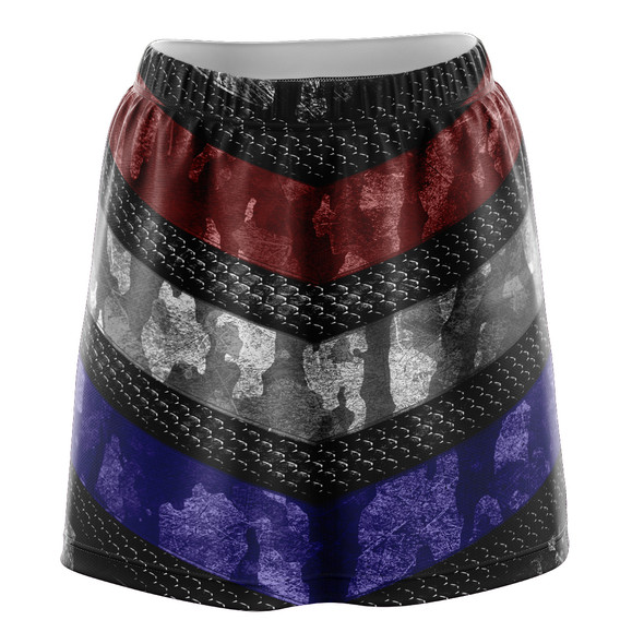 Patriotic Hex & Stripe Fusion Skirt