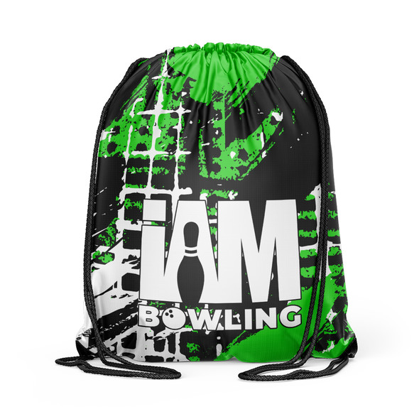 Green Urban Splatter Drawstring Backpack