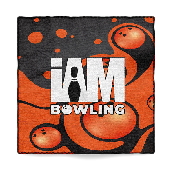 Orange Retro Bowling Balls Microfiber Towel