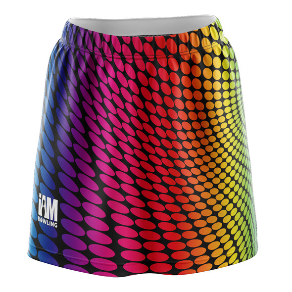 Rainbow Wavy Dotscape Skirt
