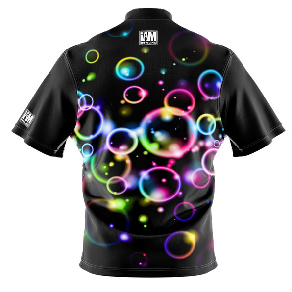 READY-2-SHIP I AM Bowling™ Left Chest Rainbow Bubbles Bowling Jersey