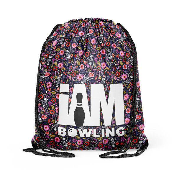 Floral Dia De Los Muertos Drawstring Backpack