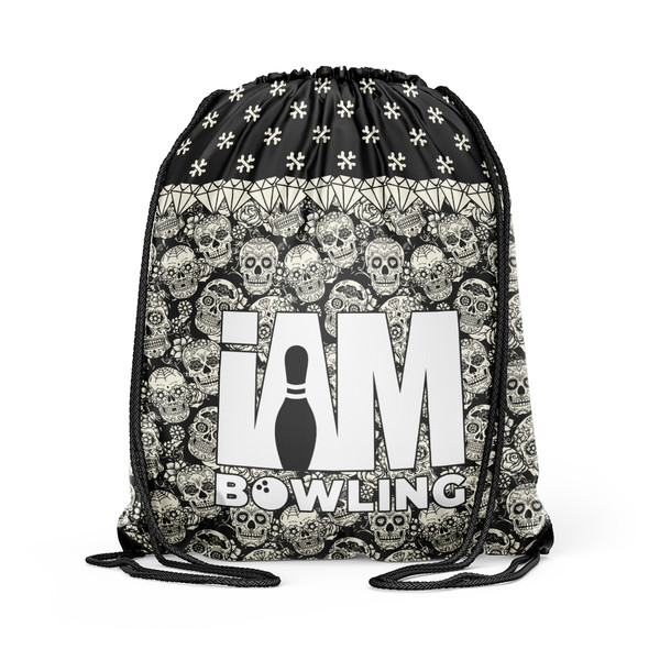 Black Dia De Los Muertos Drawstring Backpack