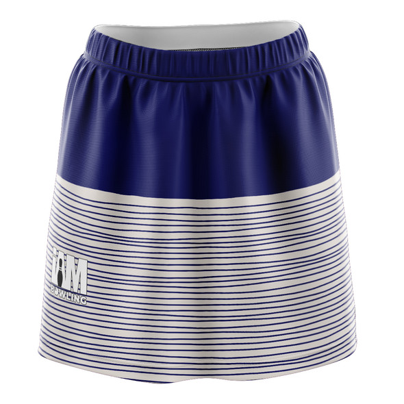 Blue Wavy Contrast Skirt