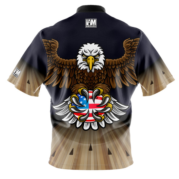 READY-2-SHIP I AM Bowling™ Left Chest Patriotic Bowling Eagle Bowling Jersey