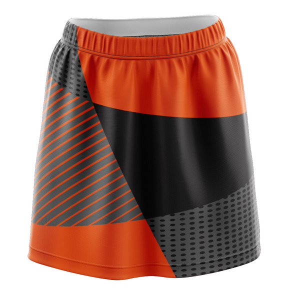 Gray & Orange Mosaic Skirt