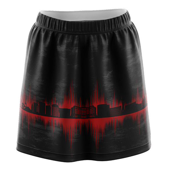 Red Las Vegas Skyline Skirt