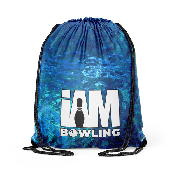 Shimmering Aqua Drawstring Backpack