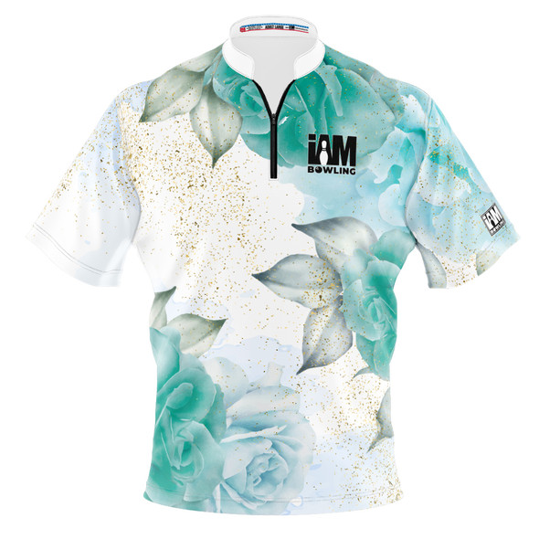 READY-2-SHIP I AM Bowling™ Left Chest Mint Rose Elegance Bowling Jersey