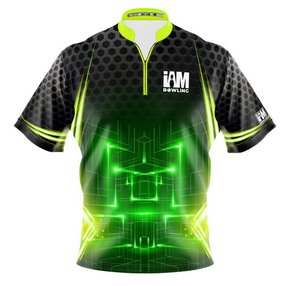 Express Green Neon Matrix Bowling Jersey
