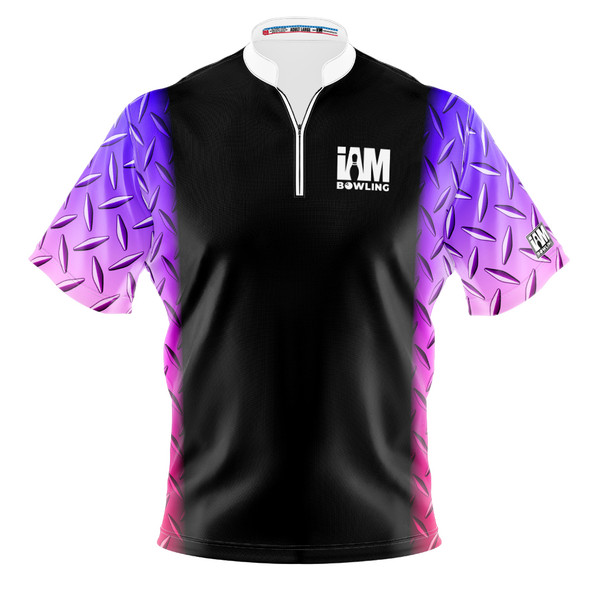 Signature Purple Metallic Edge Bowling Jersey